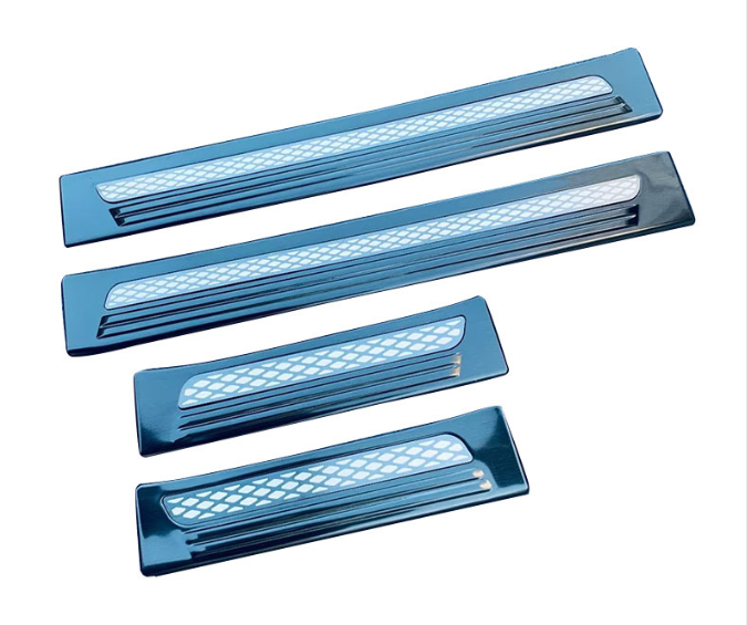 for Mitsubishi Outlander 2022-2024 Silver Outer Inner Door Sill Scuff Plate 4pcs