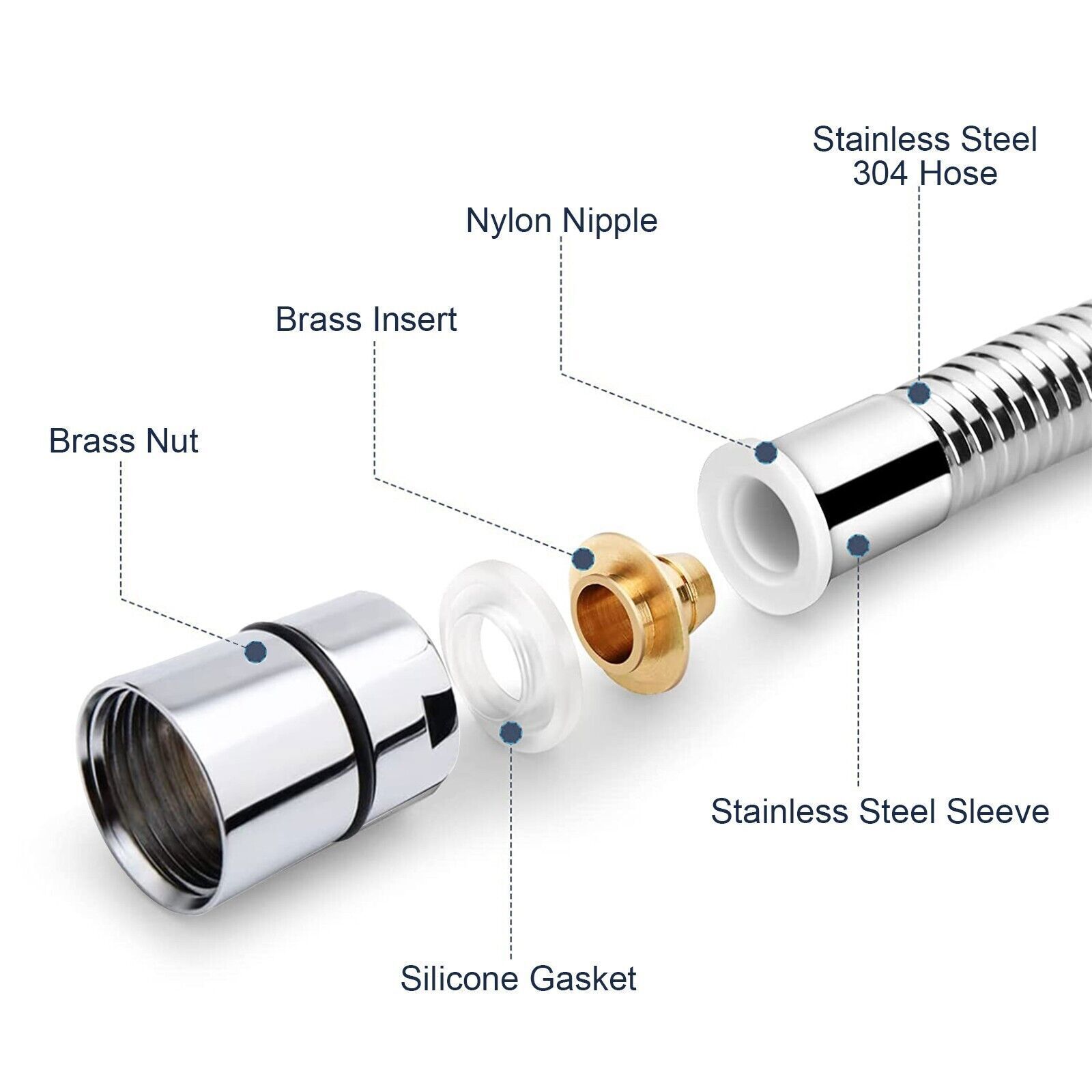 Traditional Victorian Shower Head Handset Bath Ceramic Handle & Shower