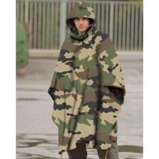 Mil-Tec Woodland Camo Ripstop Poncho Multi-Purpose Wetness Protection CCE Camo