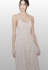 24 NWT Alice + Olivia Naomi Lace Midi Dress Nude Blush Pink 8 $440