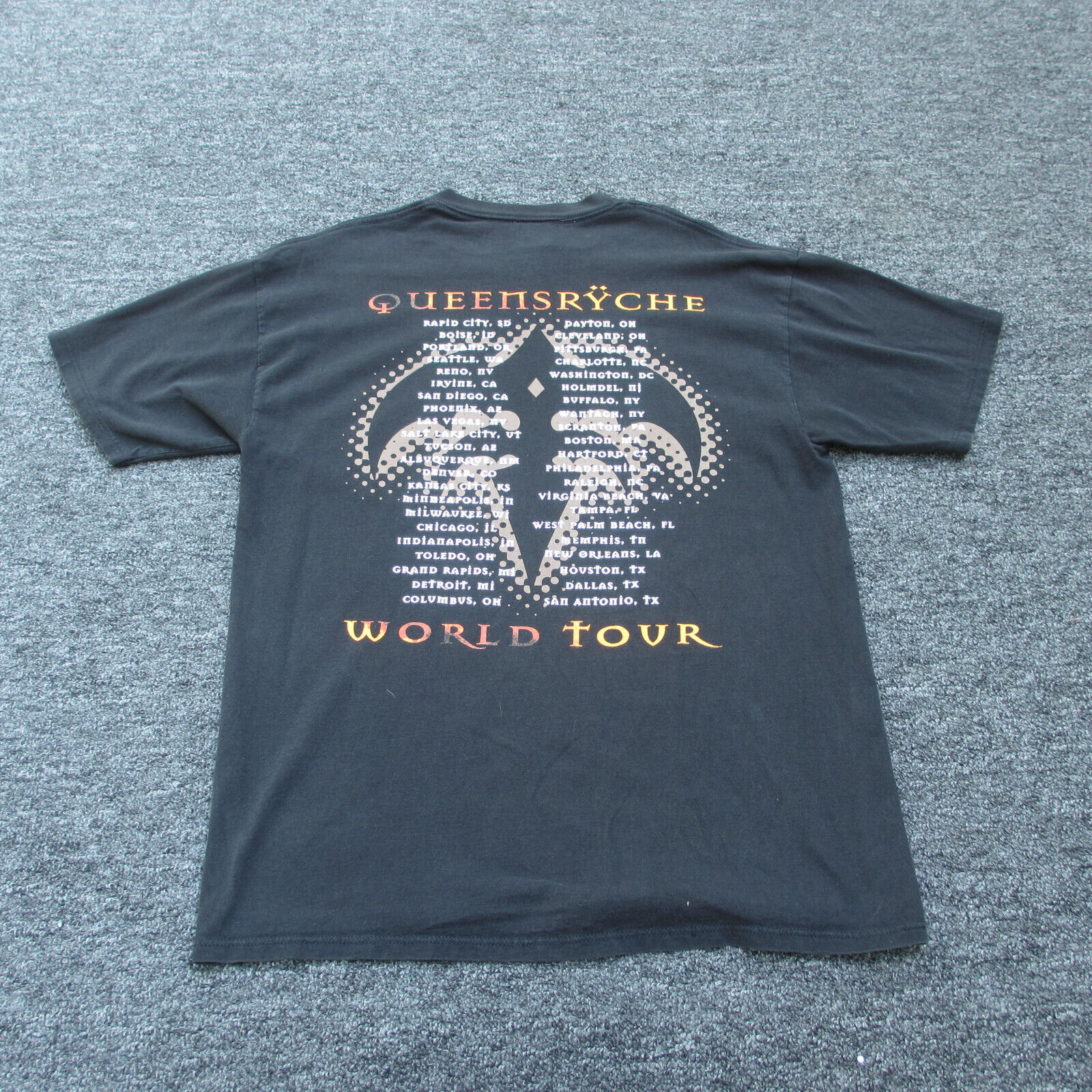 Queensryche Unisex T-Shirt L Black Short Sleeve 1… - image 4
