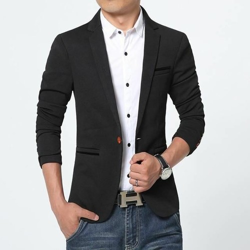 Men Blazer Slim Fit Men Suit Casual 