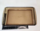 Vintage Pyrex Casserole Baking Dish Smoke Brown/Amber 3qt 2.8L NN-32 32x22x4cm
