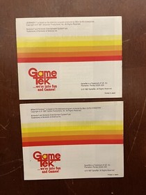 Nintendo NES GameTek Game Booklet Book Lot Jeopardy Wheel Of Fortune