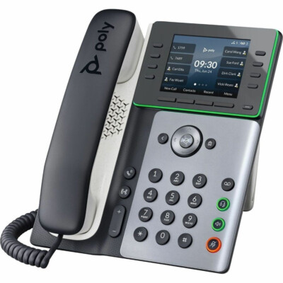 Poly Edge E350 IP Phone   PoE-Enabled, HD Audio, Modern Business Feature-82M89AA