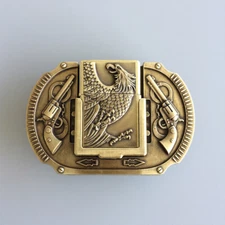 Vintage Bronze Western Eagle Wildlife Lighter Belt Buckle also Stock in the US