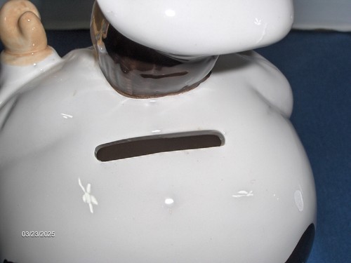Vintage Italian Bistro Fat Chef Holding Bowl Piggy Coin Bank Kitchen Decor - Picture 6 of 7