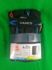 4 Hanes Boys XL 18 Boxer Briefs Sport XTemp Performance Air Long Leg