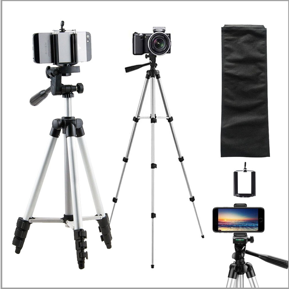 Professional lightweight Aluminum Camera Tripod DSLR Stand with Phone Holder+Bag
