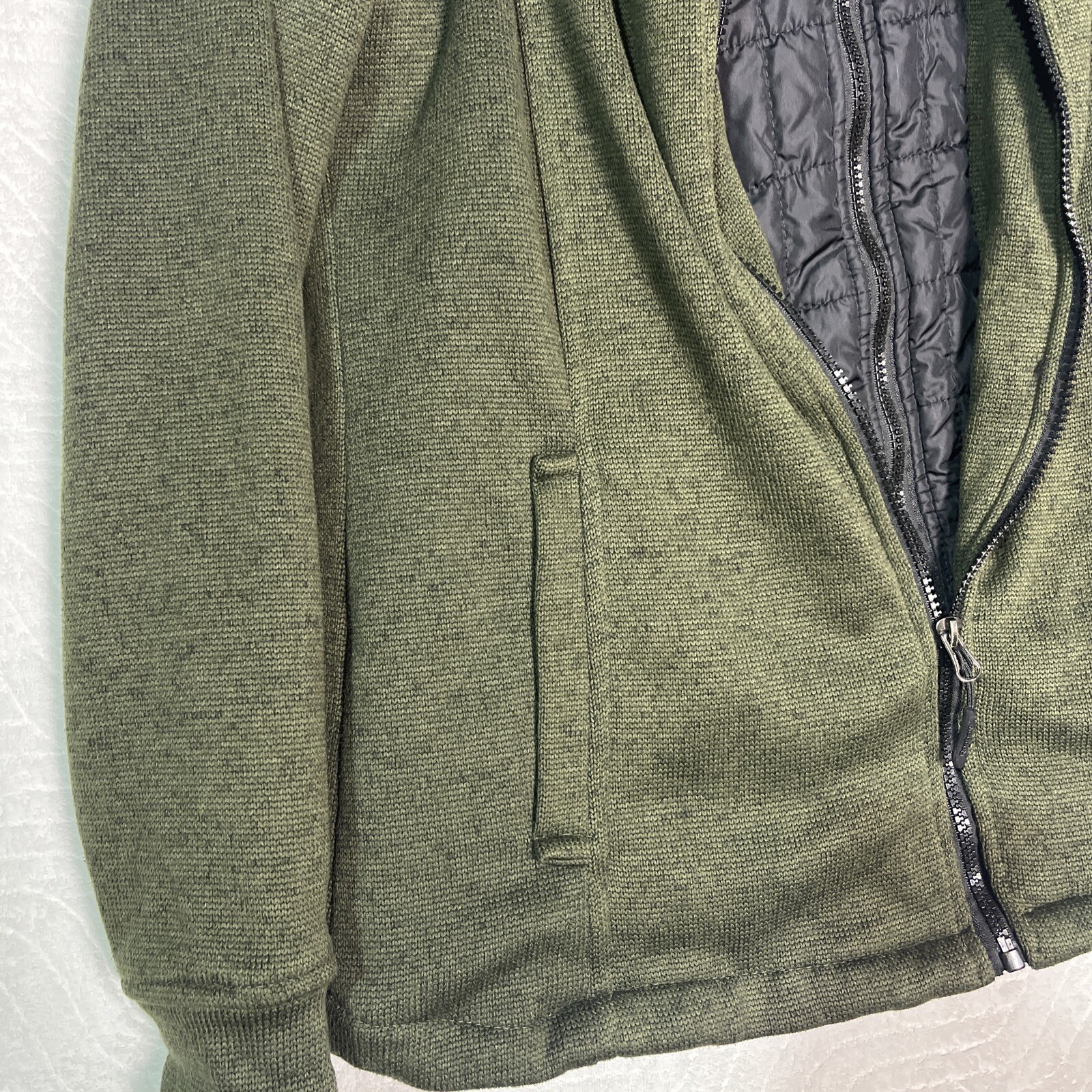 REEBOK Full Zip Jacket Womens Sz Large Polyester Lined Fleece Hooded Coat 0051 thumbnail 4