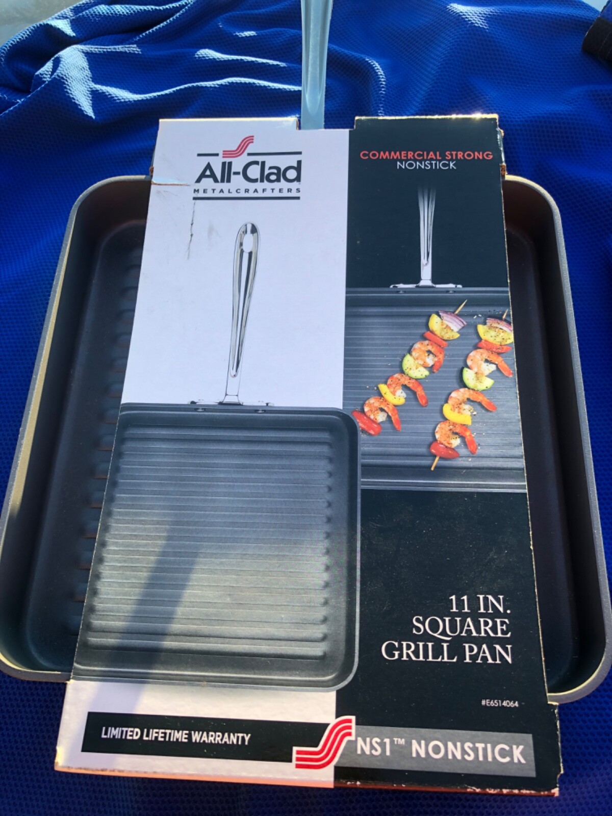 New All Clad Nonstick 11 inch Square Grill Pan NS1 Warranty eBay