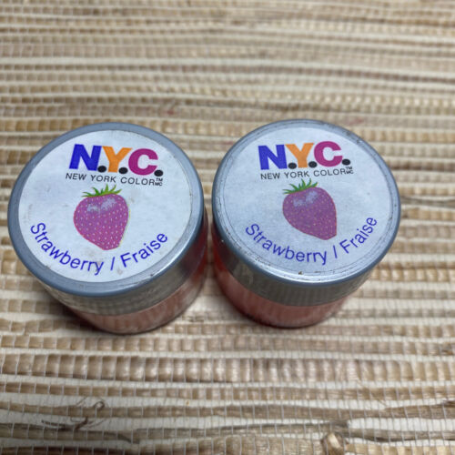 NYC New York Color Strawberry 501A Fruit Flavored Lip Gloss Lot of 2 - Picture 1 of 2