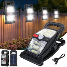 1-4PK Clip on LED Solar Fence Lights Deck Door Wall Outdoor Yard Garden Lamp