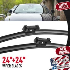 2424 Wiper Blades Set Premium Hybrid Silicone Pinch Tab Oem High Quality New