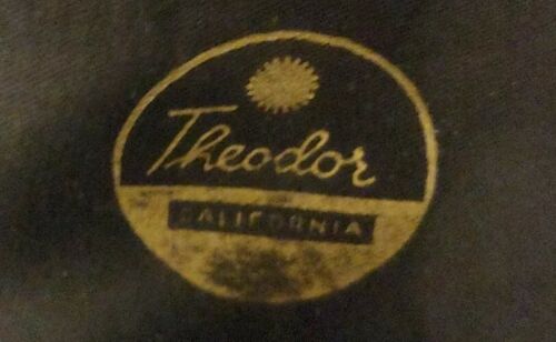 Vintage 50s Theodor Of California Black & Gold Vinyl Elegant Clutch Evening Bag - Picture 3 of 4