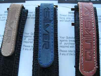 BRAND NEW QUICKSILVER WATERPROOF NYLON, LEATHER WRAP A ROUND WATCH STRAPS 