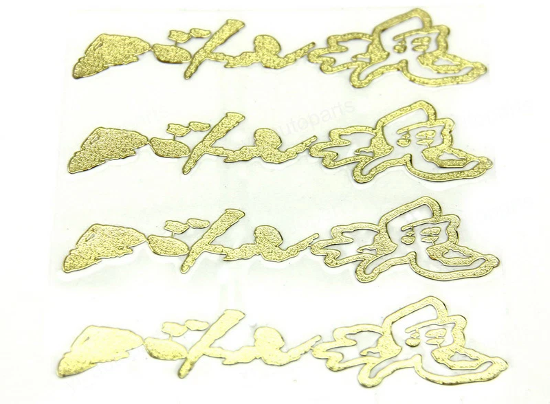 4X Calcomanías de cubierta de manija de puerta Ghosts calcomanía auto carreras 3,5" dorado como metálico Foto 2 de 2