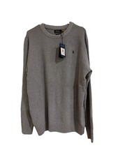 Brand New With Tags Men's Gray Custom Slim Fit Polo Ralph Lauren Sweater XXL