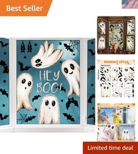 6 Sheets of Double-Sided Halloween Ghost Window Clings - Waterproof Decor