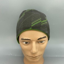 Columbia Sportswear Company Reversible Beanie Hat Kids L/XL Gray Green Outdoor