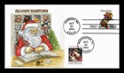 US COVER CHRISTMAS STOCKING FDC COMBO DUAL CANCEL DORIS GOLD CACHET
