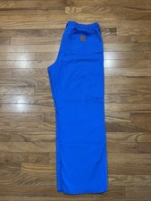 Carhartt Mens L Blue Work Pants Elastic Waist Utility Carpenter Cargo