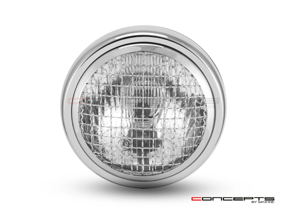Phare avant universel Mesh Grill avec éclairage 3 couleurs et coque métallique noire