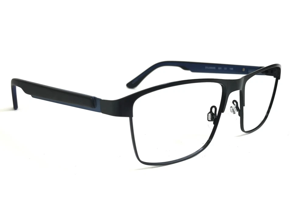 Randy Jackson Eyeglasses Frames 1088 ZYLOWARE 021 Black Blue Rectangle 57-16-145 - Изображение 2 из 4