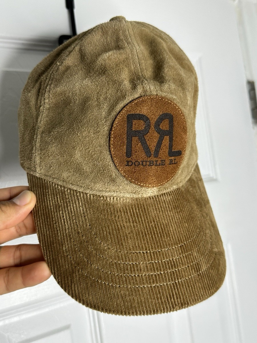 RARE VINTAGE STYLE DOUBLE RRL RALPH LAUREN SUEDE LEATHER BALL CAP