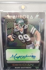 2020 Panini Obsidian Aurora Electric Etch Green Autographs Mark Gastineau 14/50