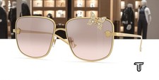 VERSACE VE2282 10028Z Gold Brown Mirror Silver Gradient 59 mm Women's Sunglasses