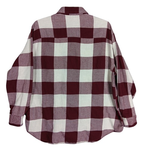 Old Navy kariertes Flanell Button Down Hemd Größe L beige und burgund - Bild 9 von 9