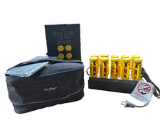 DryBar The Roller Club Curling Hot Rollers w/ Clips  Travel Case 900-3895-4 EXC