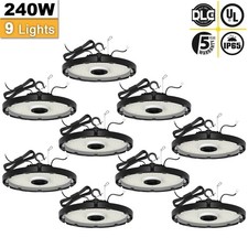 9x240W UFO Led High Bay Light 5000K Factory Warehouse Shop Light Fixture 33600lm