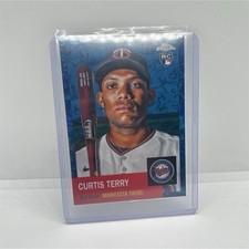 2022 Topps Chrome Platinum Curtis Terry Twins RC Platinum Toile Refractor /199