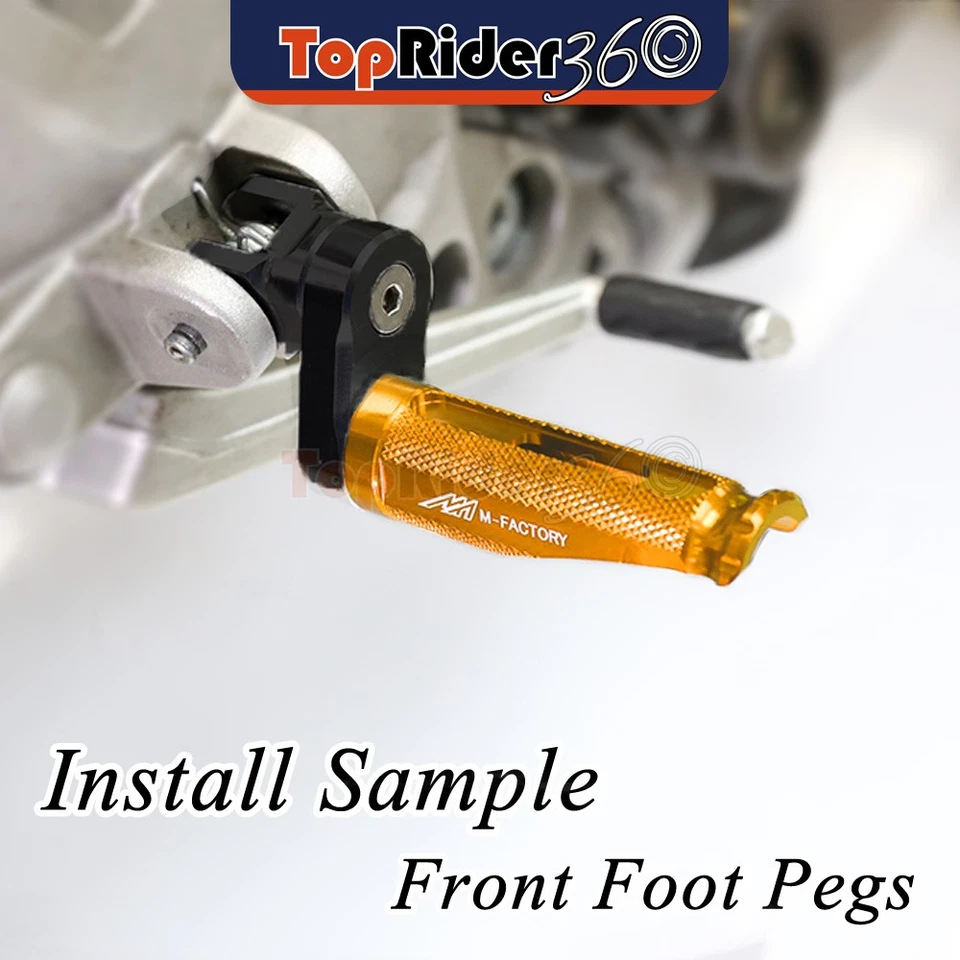 GOLD Front Foot Pegs 25mm Lower Shinobi For Suzuki Gladius SFV 650 09-16 15 14 - Изображение 4 из 4