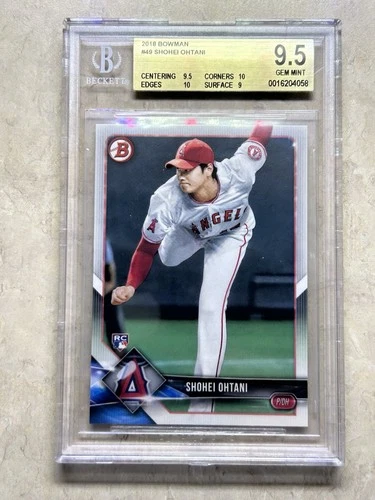2018 Bowman Shohei Ohtani #49 (RC) BGS 9.5 Gem Mint Rookie Card