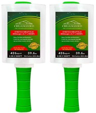 2-Pack Mini Clear Stretch Wrap Film 80 Gauge 5.1" x 1000ft - Heavy Duty Pallet W