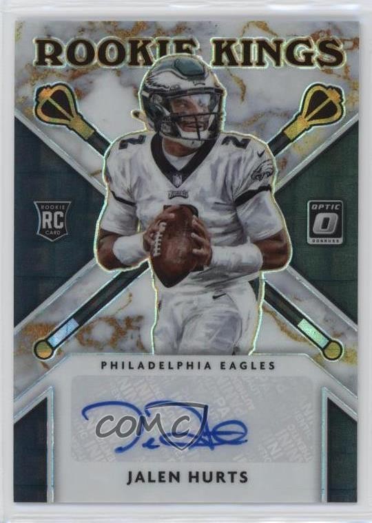 2020 Donruss Optic Rookie Kings Black Pandora Prizm 15/25 Jalen Hurts Auto RC