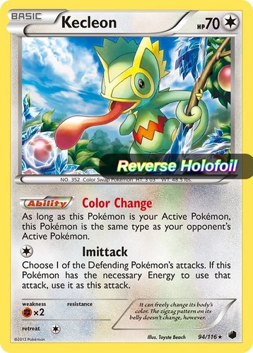 Kecleon Rare 94/116 Reverse Holofoil LP Pokemon TCG PLF
