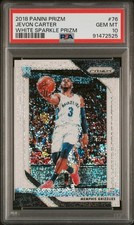2018 PANINI PRIZM WHITE SPARKLE PRIZM #76 JEVON CARTER PSA 10
