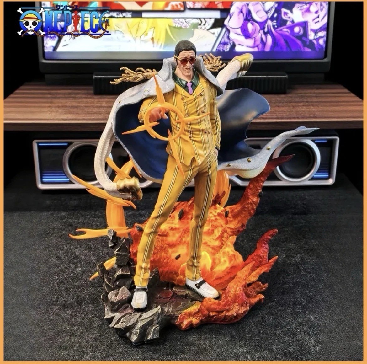 One Piece Figura Borsalino Anime Figura de Acción PVC Estatua Coleccionista 27,5 cm