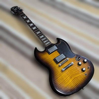 EPIPHONE SG G-400 Deluxe Flametop Sunburst Solid Body Electric Guitar QY3VDF