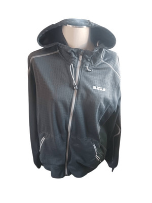 Nike therma fit large Full zip grey hooded athletic jacket LeBaron James edition