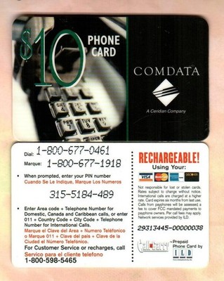 ILD Comdata, A Ceridian Company ( 2000 ) Phone Card ( EXPIRED )