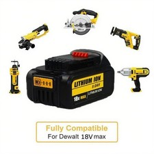 Image of 2x8.0Ah Charger Replacement For Dewalt 18V Battery DCB184 DCB184-XJ DCB182