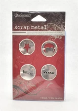 Round Metal Embellishments-Set of 4