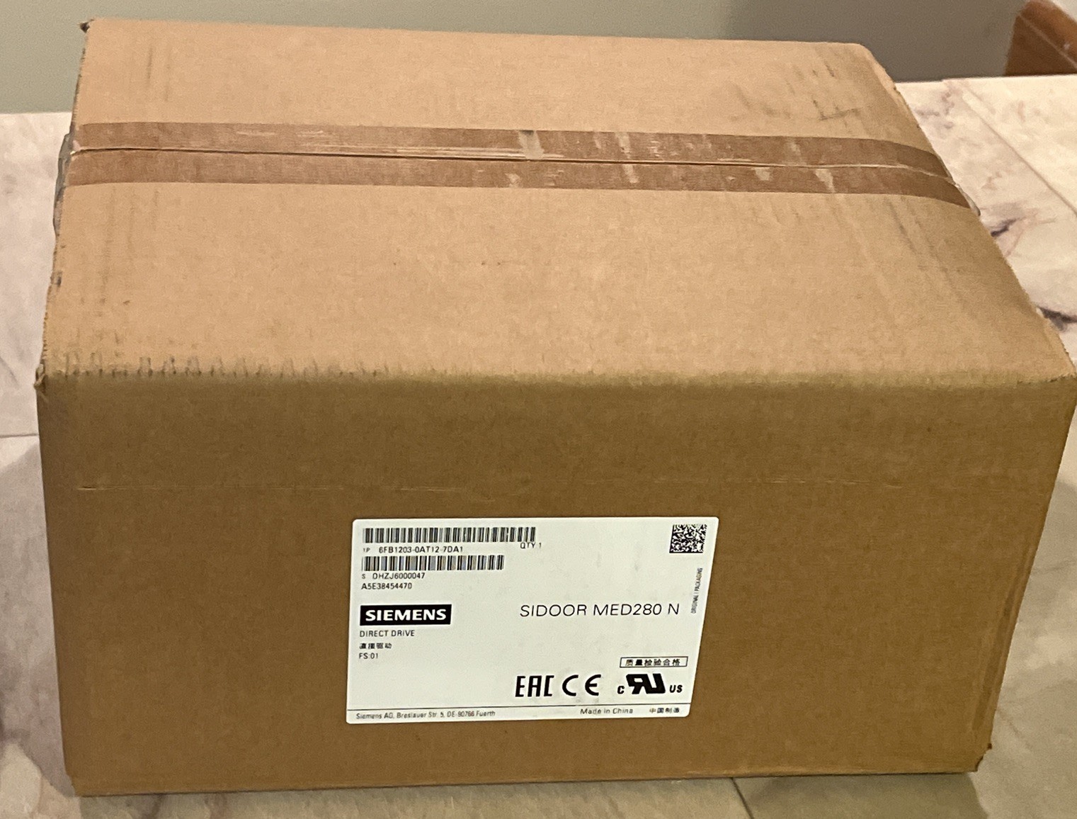 Siemens 6FB1203-0AT12-7DA1 SIDOOR MED280 N Direct Drive BRAND NEW IN BOX