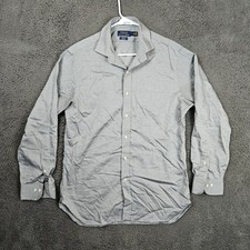 Polo Ralph Lauren Mens Slim Fit Gray Dress Shirt 16.5 34/35 Long Sleeve