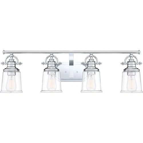 Grant 4 Light Transitional Bath Vanity - 9.5 Inches high-Polished Chrome Finish - Picture 4 of 4